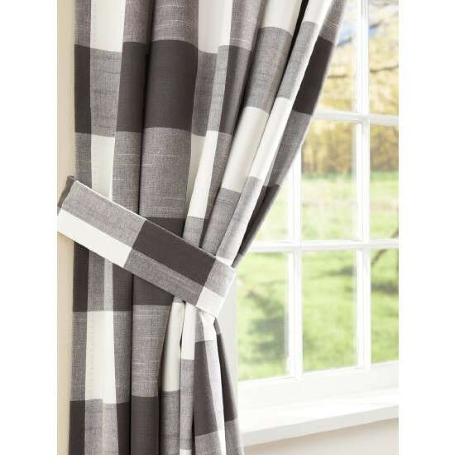 Curtains & Drapes * | Top 10 Vermont Country Store Insulated Jumbo Buffalo Check Lined Rod Pocket Curtains With Back Tabs