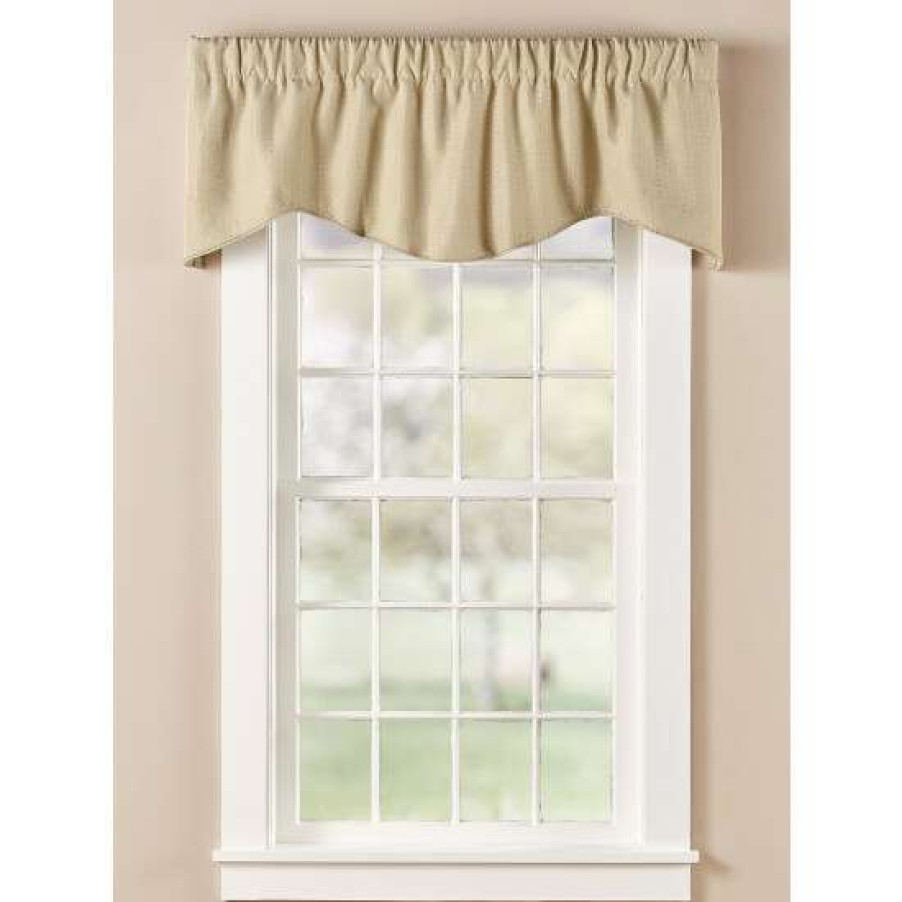 Valances * | Hot Sale Vermont Country Store Hudson Dot Room-Darkening Rod Pocket M-Shaped Valance