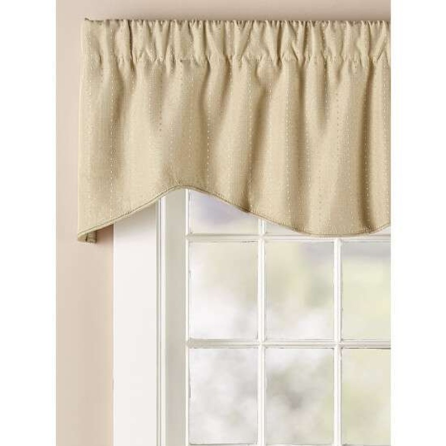 Valances * | Hot Sale Vermont Country Store Hudson Dot Room-Darkening Rod Pocket M-Shaped Valance