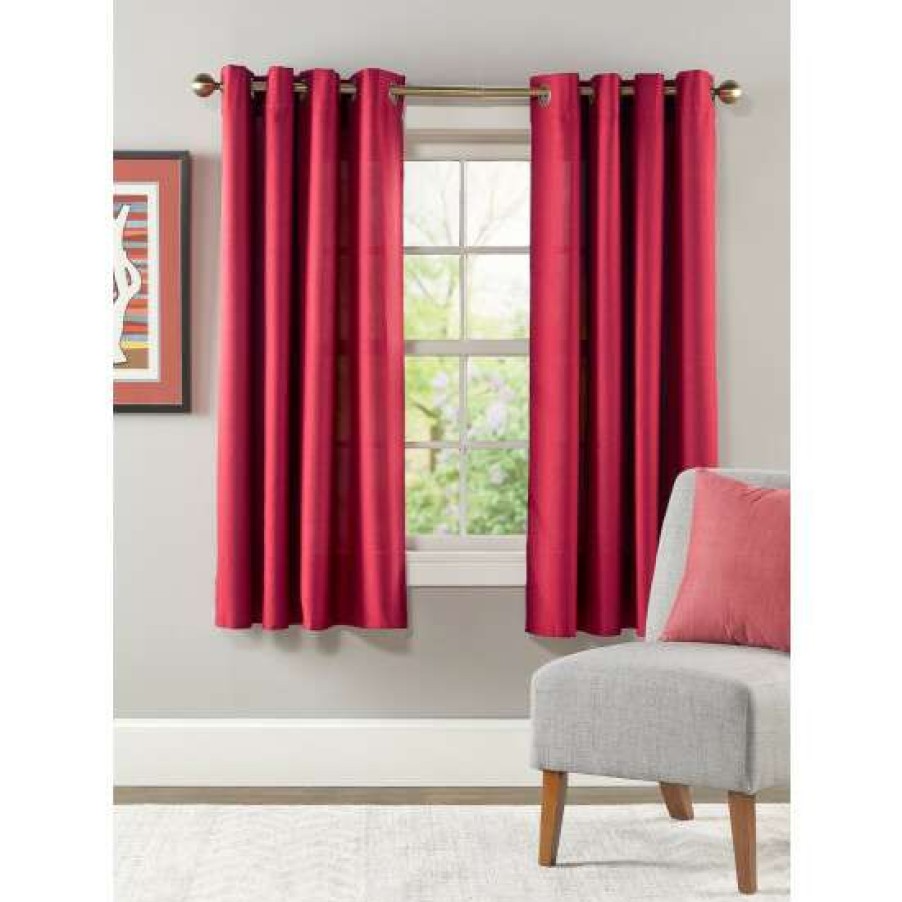 Curtains & Drapes * | Best Reviews Of Vermont Country Store Amelia Grommet Top Short Panel