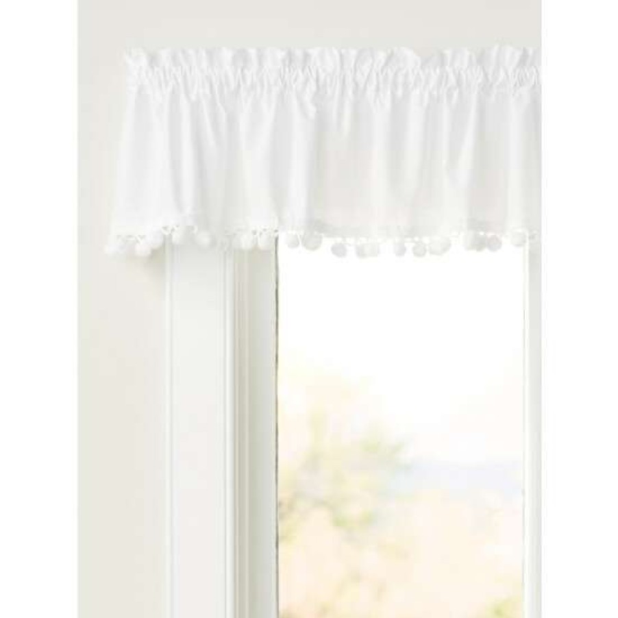 Valances * | Best Reviews Of Vermont Country Store Classic Ball Fringe Rod Pocket Tailored Valance