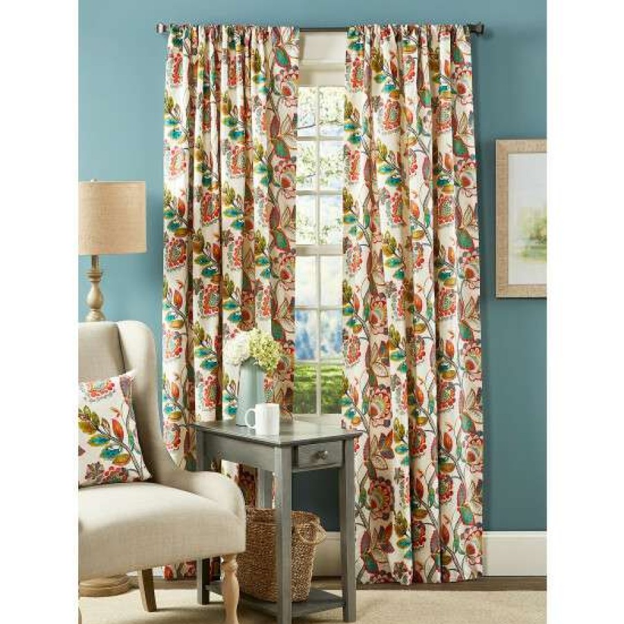 Curtains & Drapes * | Outlet Vermont Country Store Somerset Garden Lined Rod Pocket Curtains