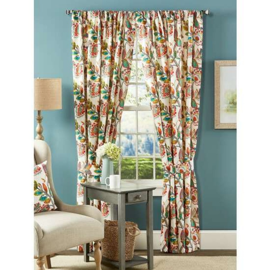 Curtains & Drapes * | Outlet Vermont Country Store Somerset Garden Lined Rod Pocket Curtains