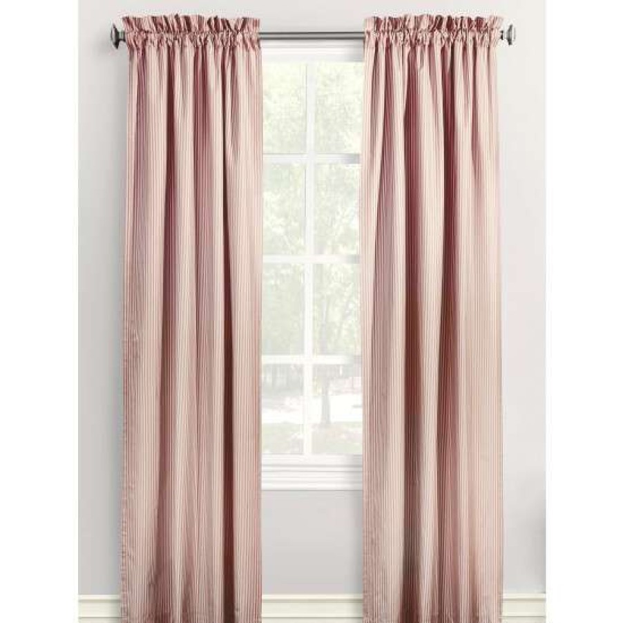 Curtains & Drapes * | Buy Vermont Country Store Insulated Ticking Stripe Rod Pocket Curtains