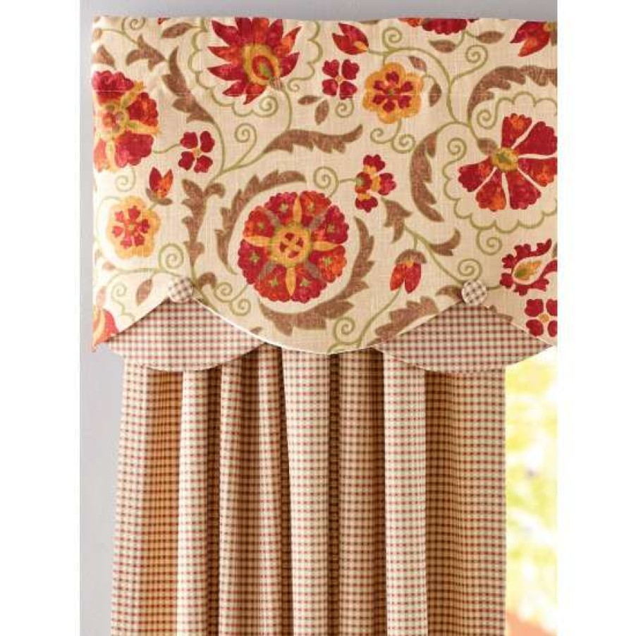 Valances * | Discount Vermont Country Store Marisol Lined Rod Pocket Layered Valance