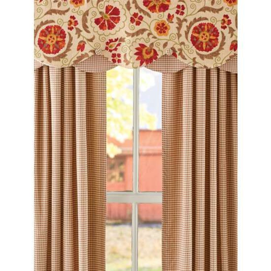 Valances * | Discount Vermont Country Store Marisol Lined Rod Pocket Layered Valance