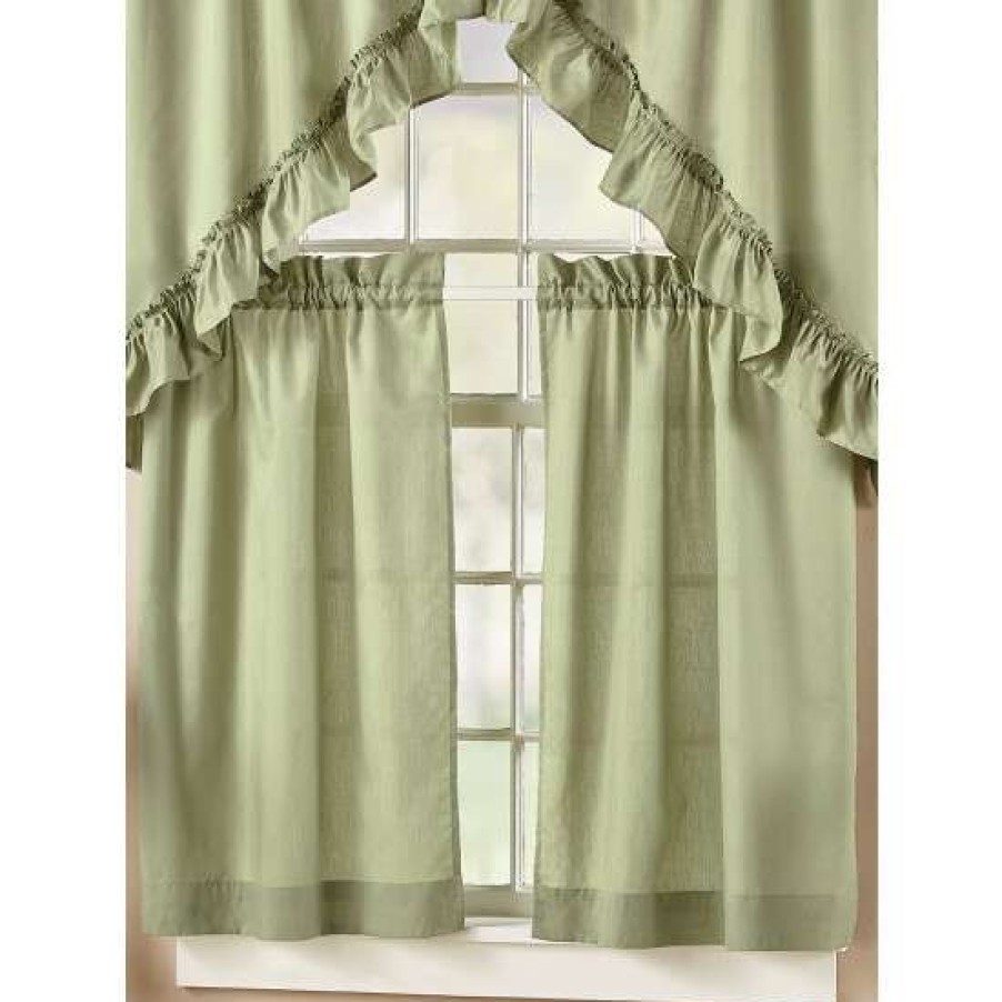 Curtains & Drapes * | Brand New Vermont Country Store Carolyn'S Colorful Rod Pocket Tailo Tiers