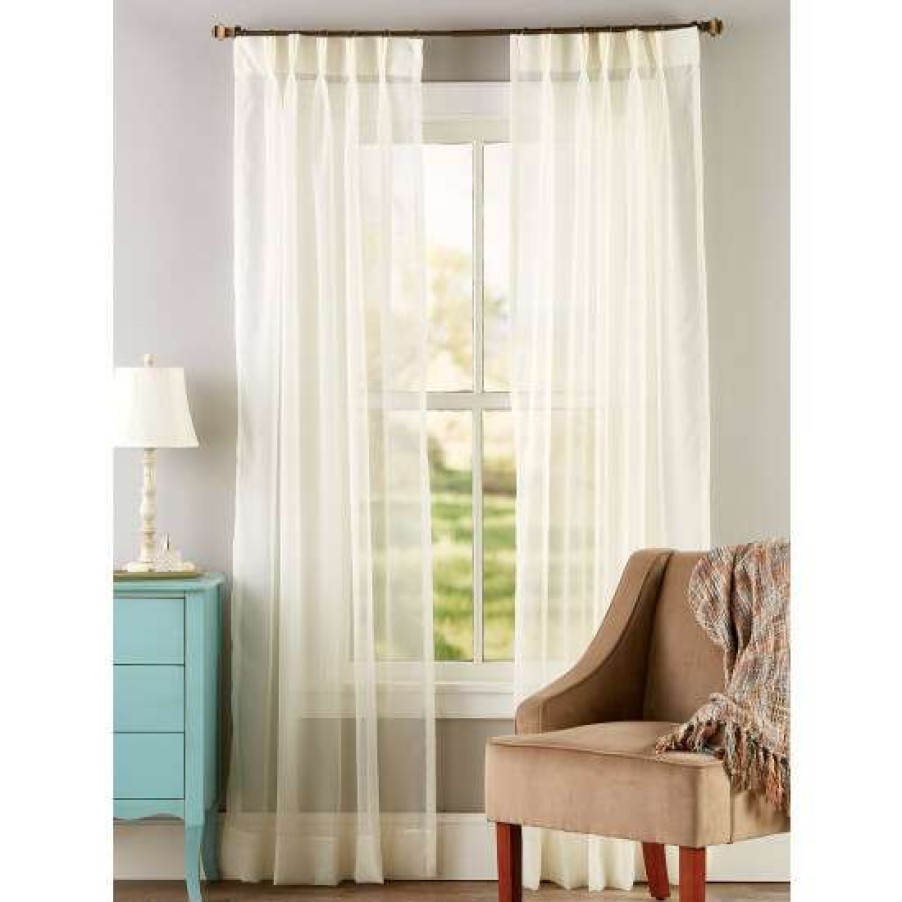 Curtains & Drapes * | Best Sale Vermont Country Store Classic Sheers 48 Inch Pinch Pleat Curtains