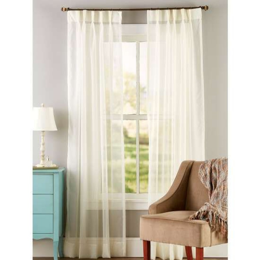 Curtains & Drapes * | Best Sale Vermont Country Store Classic Sheers 48 Inch Pinch Pleat Curtains