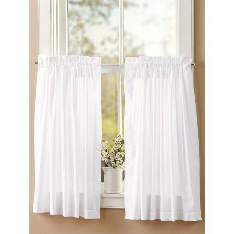 Curtains & Drapes * | Promo Vermont Country Store Classic Hemstitch Rod Pocket Tiers