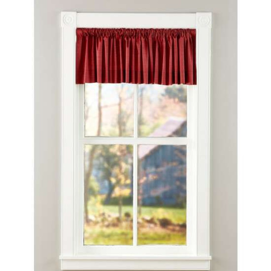 Valances * | Cheapest Vermont Country Store Solid Cotton Duck Rod Pocket Tailo Valance