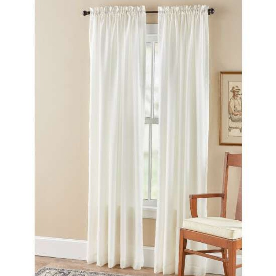 Curtains & Drapes * | Outlet Vermont Country Store Privacy Lined Rod Pocket Semi-Sheer Panel