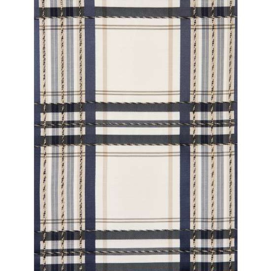 Valances * | Outlet Vermont Country Store Hillside Plaid Lined Rod Pocket Scalloped Valance