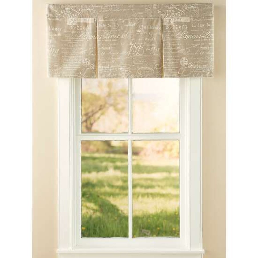 Valances * | New Vermont Country Store Parisian Note Lined Rod Pocket Inverted Pleat Valance