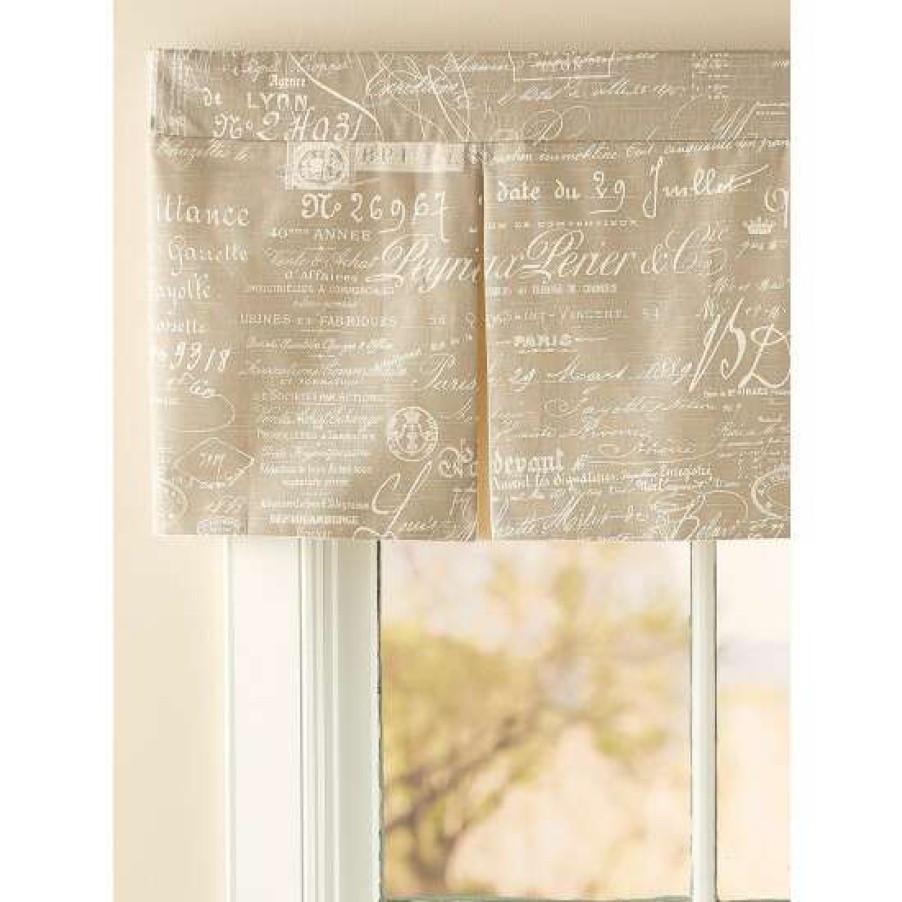 Valances * | New Vermont Country Store Parisian Note Lined Rod Pocket Inverted Pleat Valance