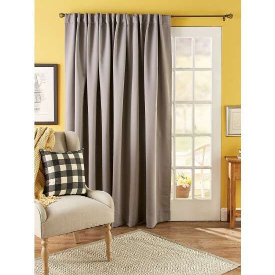 Curtains & Drapes * | New Vermont Country Store Supreme Blackout Rod Pocket Patio Panel With Back Tabs