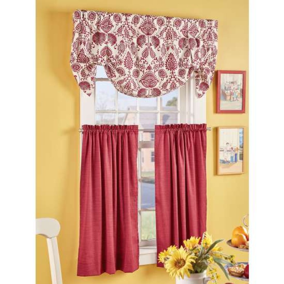 Valances * | Best Pirce Vermont Country Store Seascape Toile Lined Rod ...