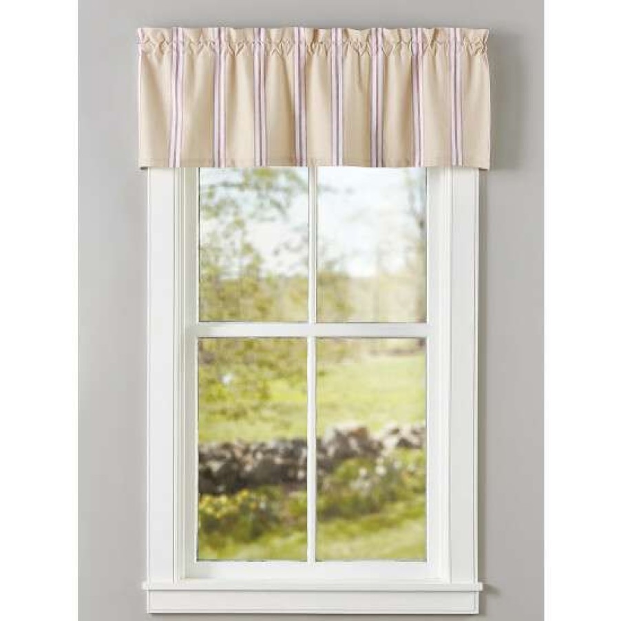 Valances * | Best Pirce Vermont Country Store French Ticking Rod Pocket Insert Valance