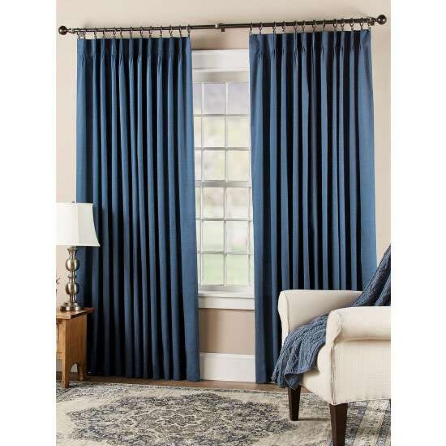 Curtains & Drapes * | Best Reviews Of Vermont Country Store Solid Cotton Duck 96 Inch And 144 Inch Pinch Pleat Curtains