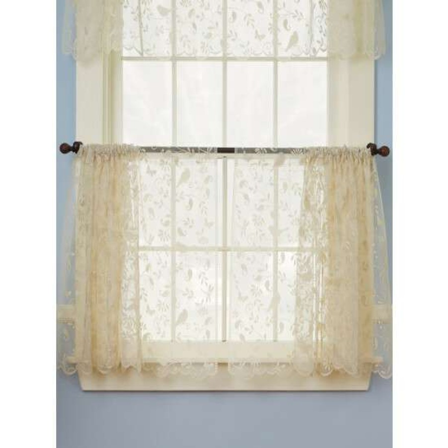 Curtains & Drapes * | Coupon Vermont Country Store Birdsong Lace Rod Pocket Panel Or Tier