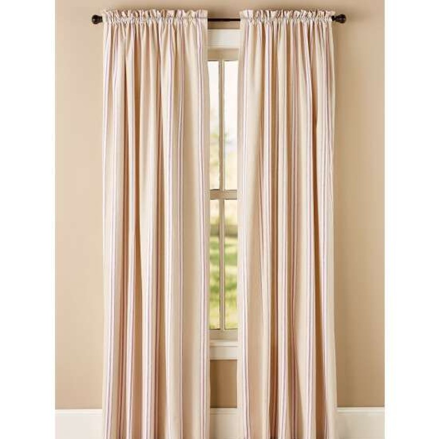 Curtains & Drapes * | Brand New Vermont Country Store French Ticking Rod Pocket Curtains