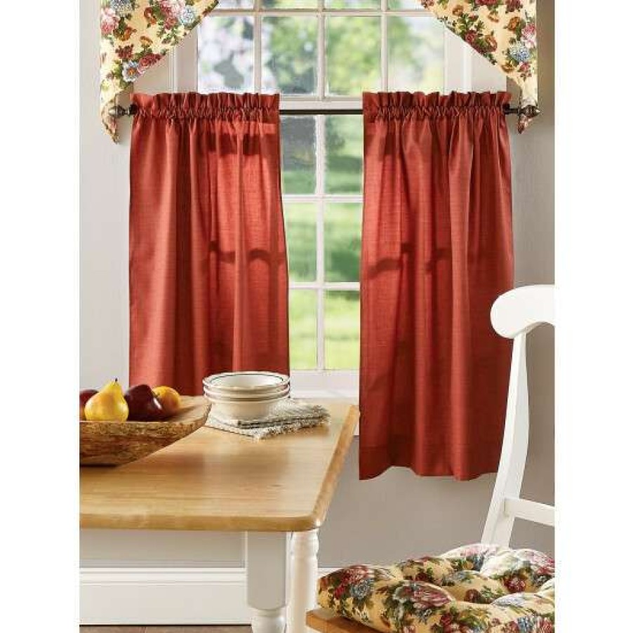 Curtains & Drapes * | Promo Vermont Country Store Mill Brook Rod Pocket Tiers