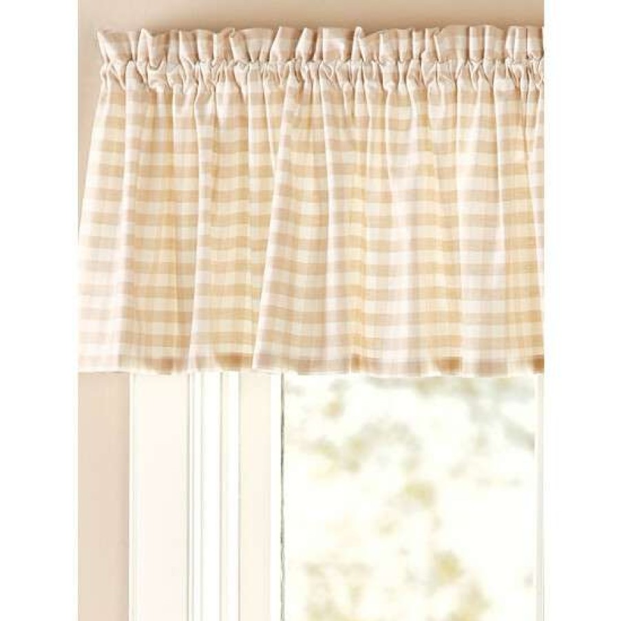 Valances * | Promo Vermont Country Store Cabin Check Rod Pocket Tailored Valance