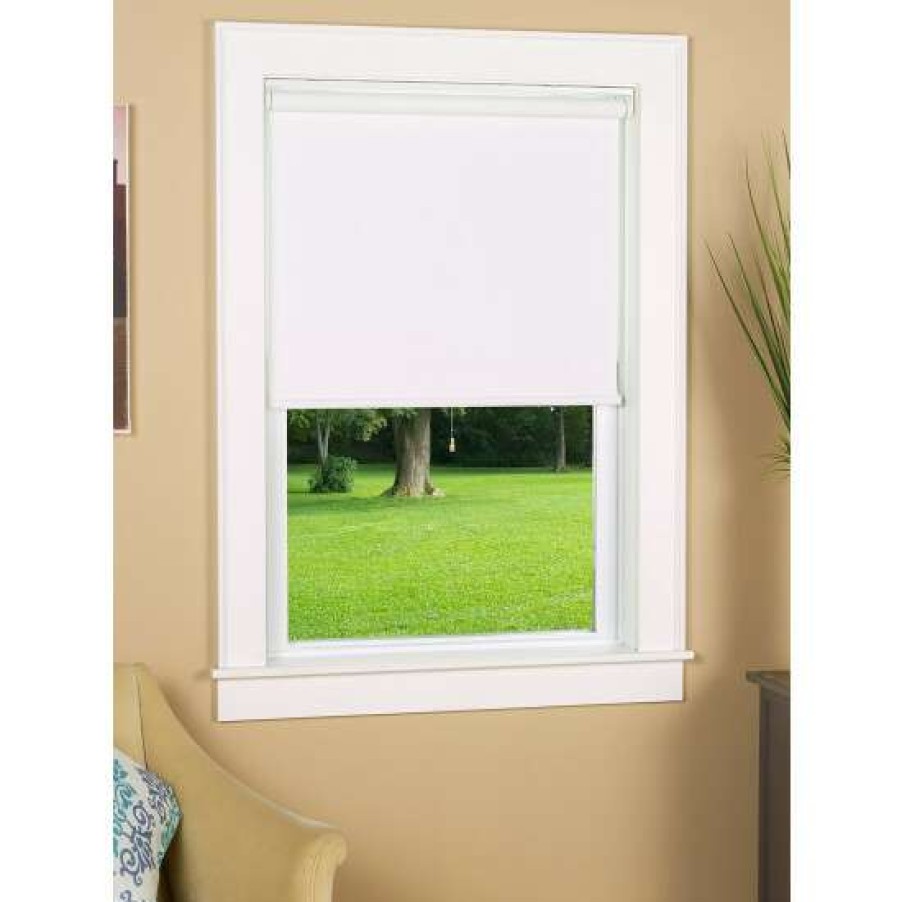 Roman Shades & Roller Shades * | Cheapest Vermont Country Store Blackout Cordless Cotton-Blend Roller Shade White