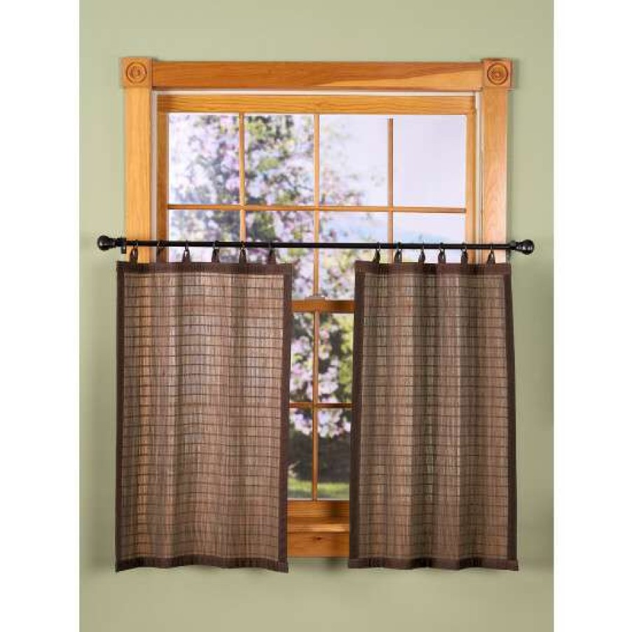 Curtains & Drapes * | Deals Vermont Country Store Ring Top Bamboo Tiers