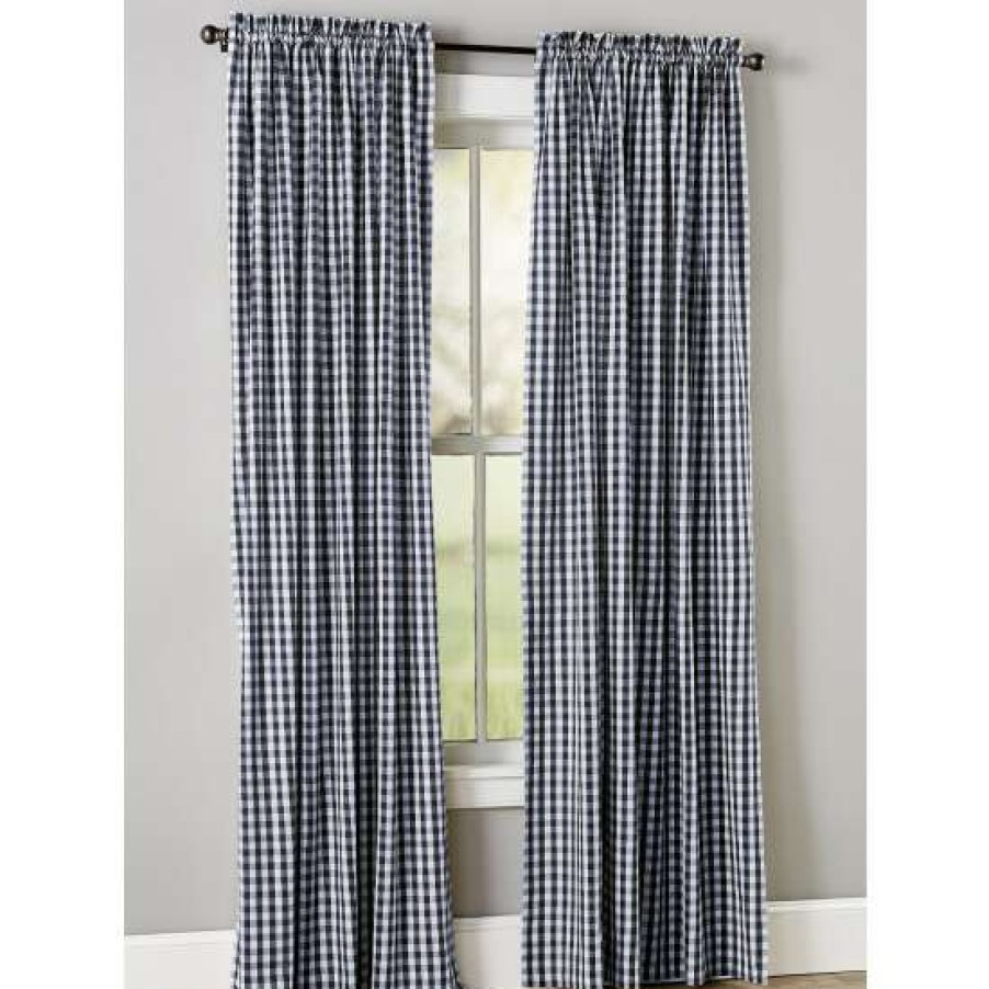 Curtains & Drapes * | New Vermont Country Store Cabin Check Rod Pocket Curtains