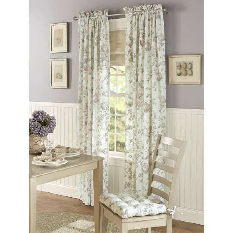 Curtains & Drapes * | Top 10 Vermont Country Store Whispering Hydrangea Rod Pocket Curtains