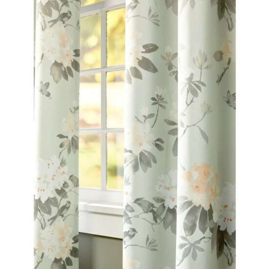 Curtains & Drapes * | Buy Vermont Country Store Supreme Blackout Floral Grommet Top Long Panel