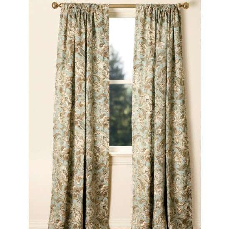 Curtains & Drapes * | Best Reviews Of Vermont Country Store Jacobean Paisley Lined Rod Pocket Curtains