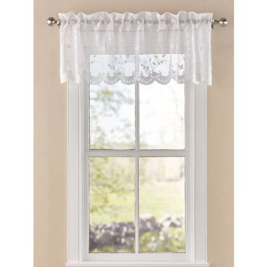 Valances * | Promo Vermont Country Store Embroidered Scalloped Rod Pocket Valance