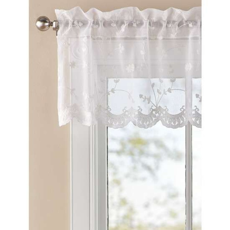 Valances * | Promo Vermont Country Store Embroidered Scalloped Rod Pocket Valance