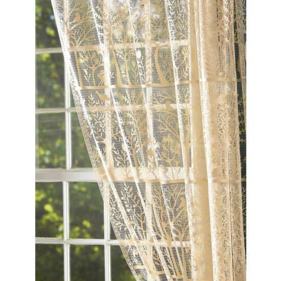 Curtains & Drapes * | Outlet Vermont Country Store Tree Of Life Lace Rod Pocket Curtain Panel Or Tier