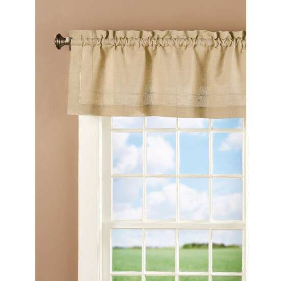 Valances * | Coupon Vermont Country Store Heirloom Linen Rod Pocket Tailored Valance