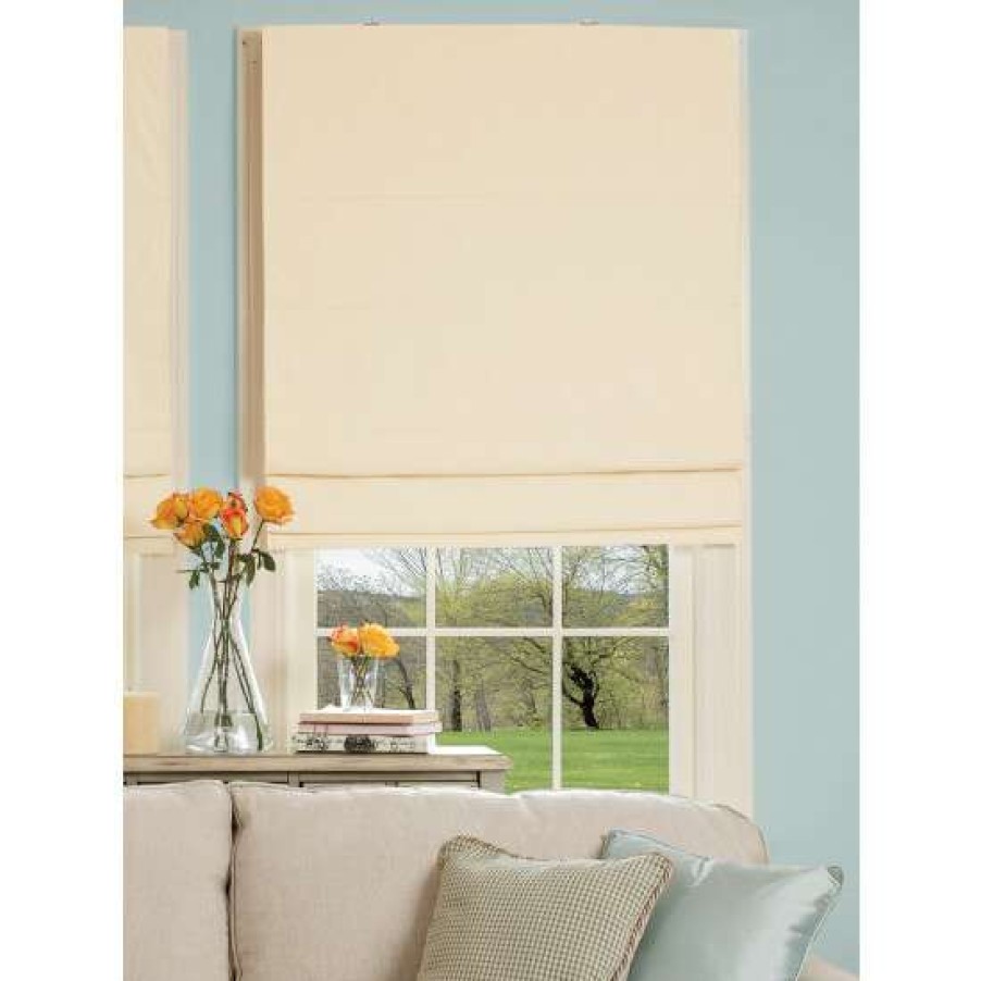 Roman Shades & Roller Shades * | Brand New Vermont Country Store Smooth Cotton-Blend Thermal Blackout Cordless Roman Shade