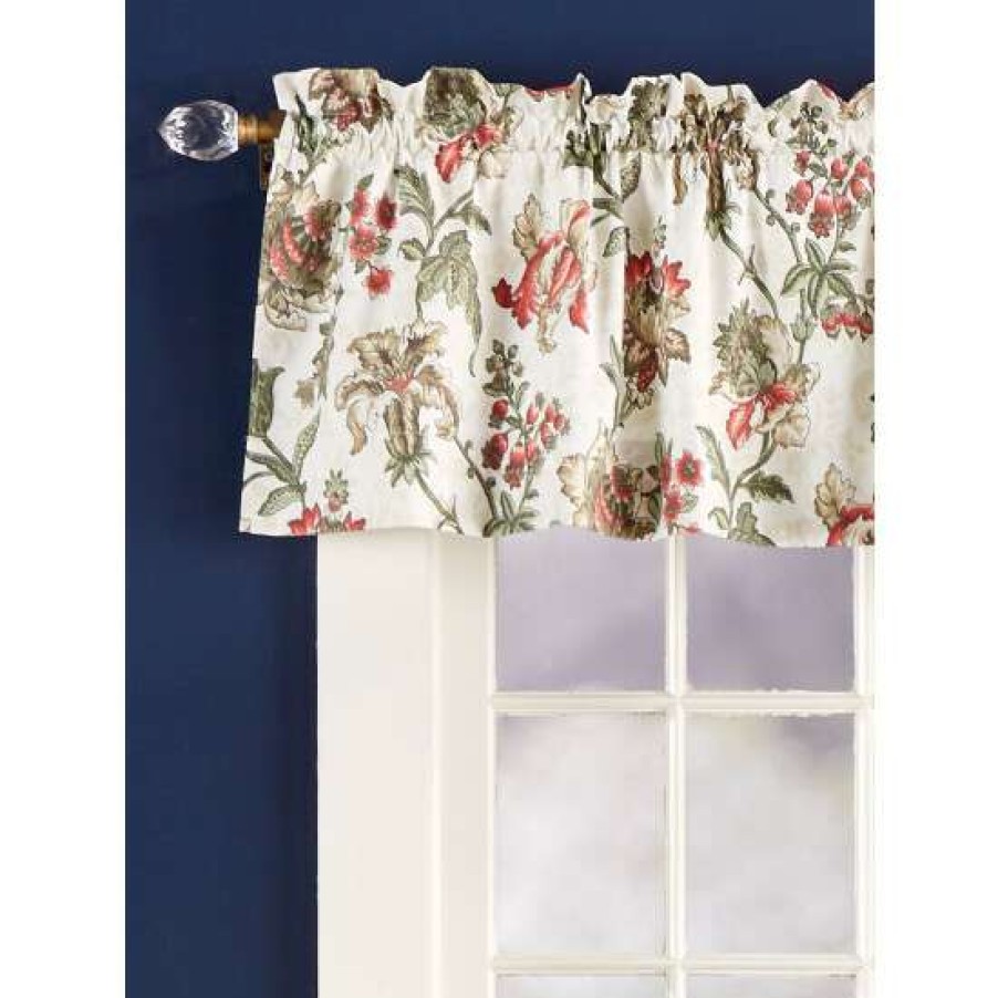 Valances * | Best Reviews Of Vermont Country Store Jacobean Garden Rod Pocket Tailored Valance