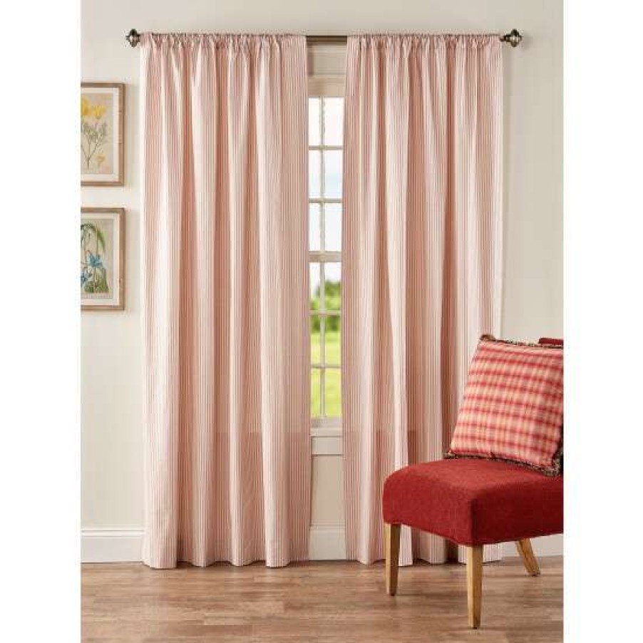 Curtains & Drapes * | New Vermont Country Store Ticking Stripe Rod Pocket Curtains