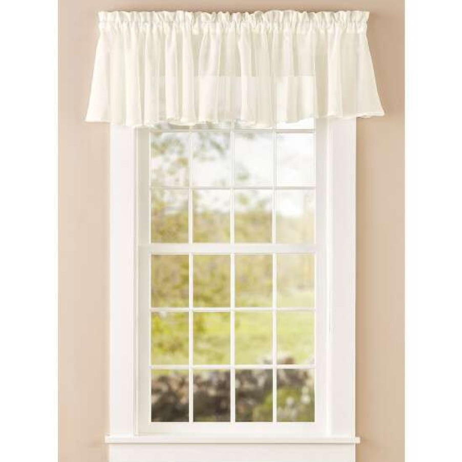 Valances * | Cheapest Vermont Country Store Sandy Semi-Sheer Rod Pocket Full-Bodied Valance