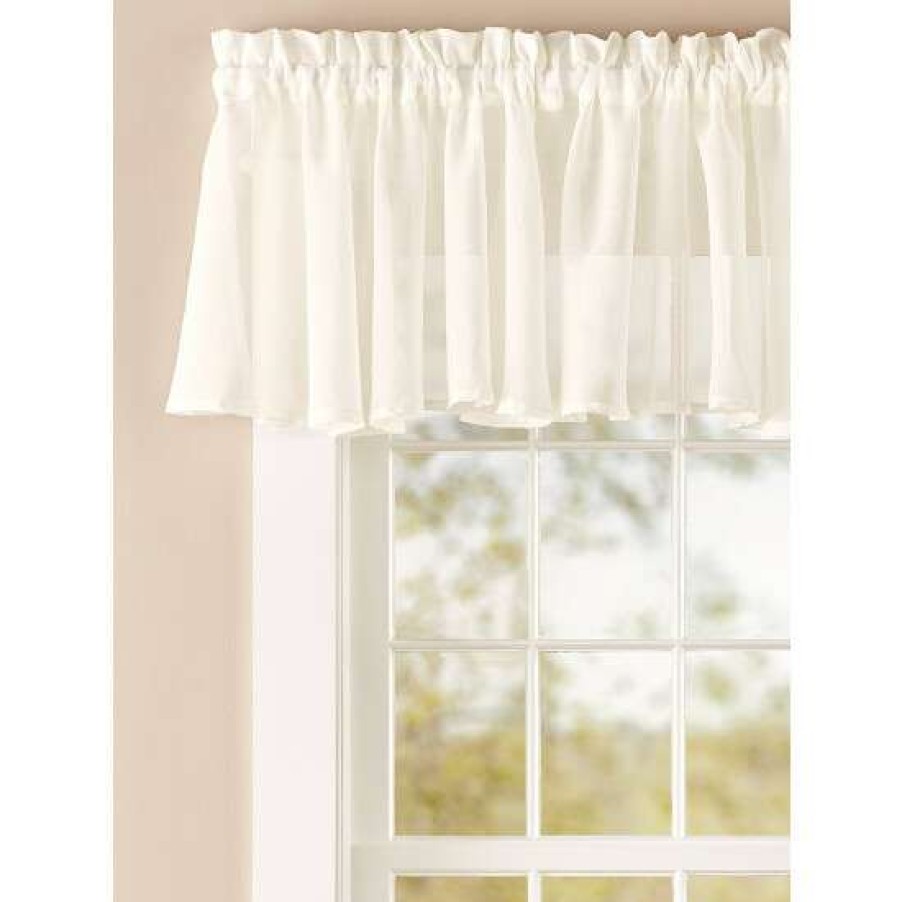 Valances * | Cheapest Vermont Country Store Sandy Semi-Sheer Rod Pocket Full-Bodied Valance