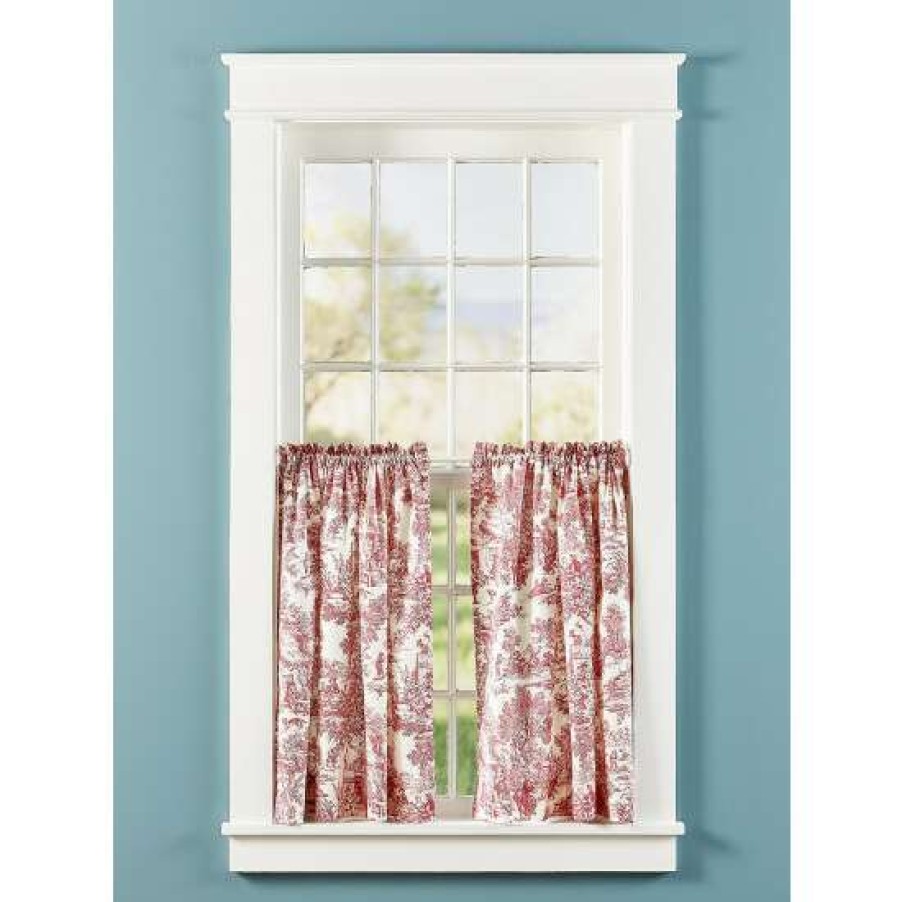 Curtains & Drapes * | Coupon Vermont Country Store Essex Toile Rod Pocket Tiers