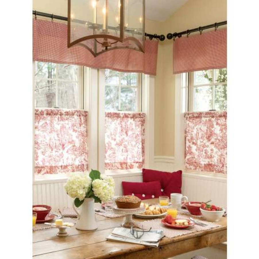 Curtains & Drapes * | Coupon Vermont Country Store Essex Toile Rod Pocket Tiers