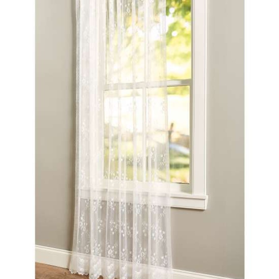 Curtains & Drapes * | Budget Vermont Country Store Enchanted Gardens Lace Rod Pocket Panel