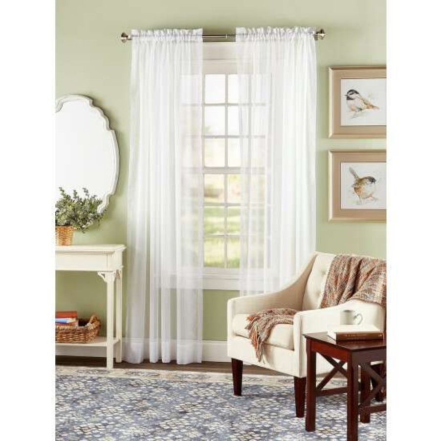 Curtains & Drapes * | Best Deal Vermont Country Store Classic Sheers 54 Inch Rod Pocket Panel