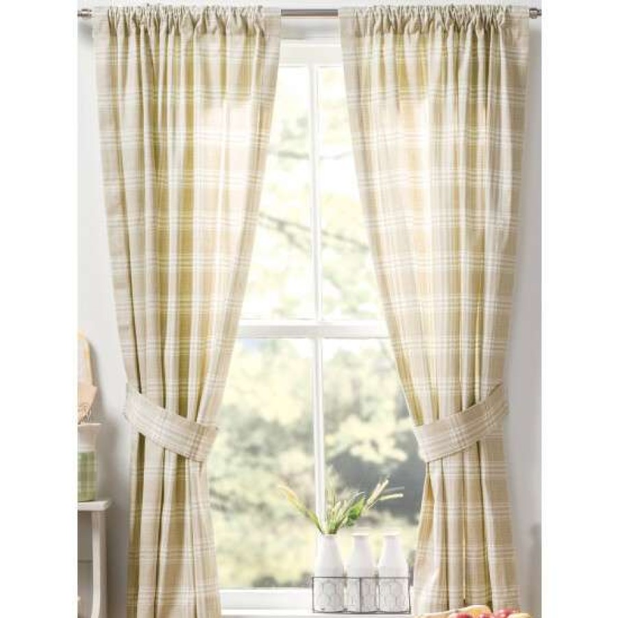 Curtains & Drapes * | Best Deal Vermont Country Store Bentley Plaid Rod Pocket Curtains