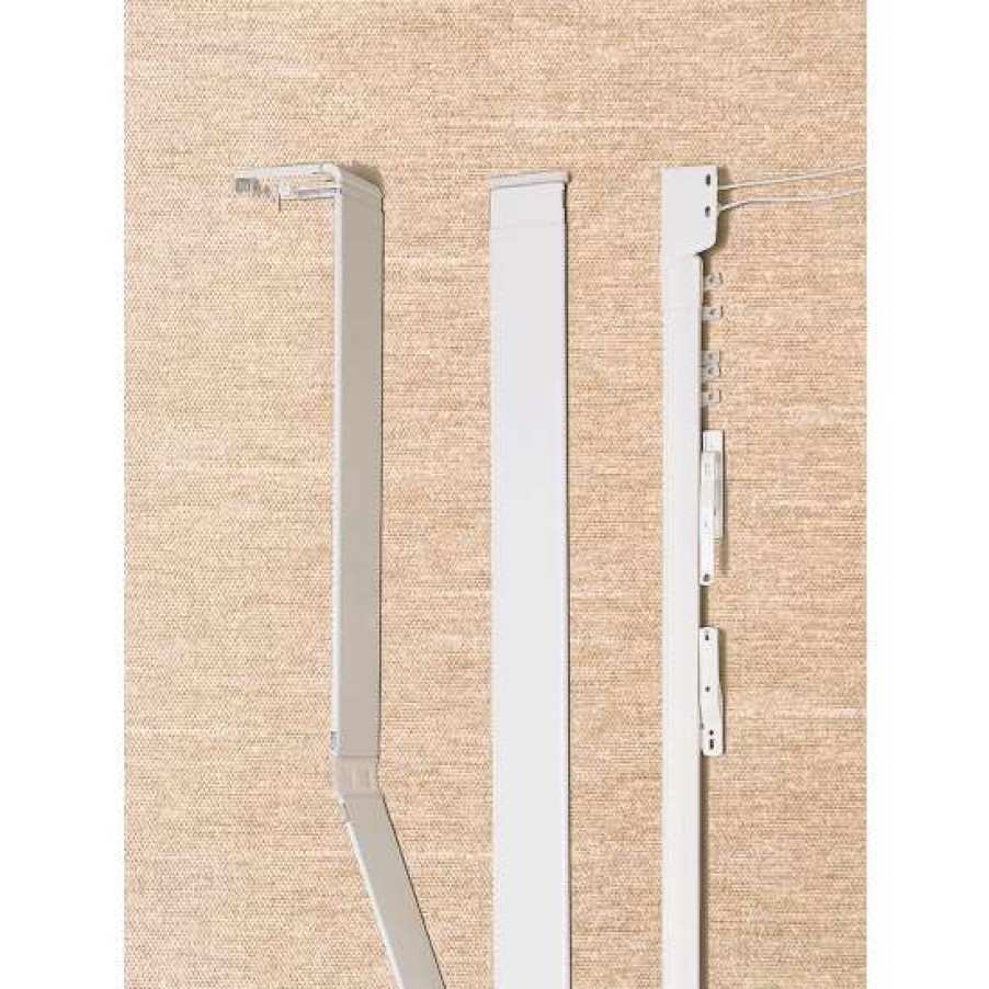 Curtain Rods & Accessories * | Promo Vermont Country Store Single Traverse Adjustable Curtain Rod White