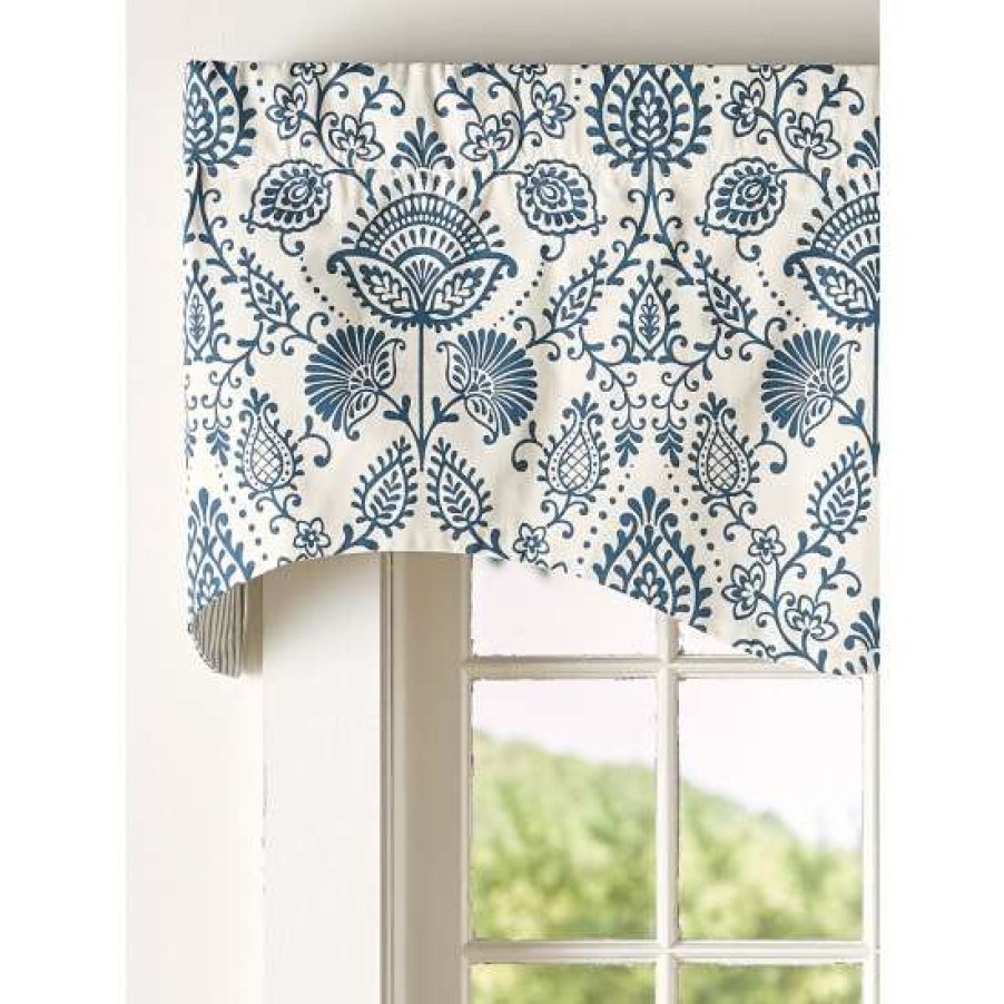 Valances * | Brand New Vermont Country Store Country Floral Rod Pocket Reversible M-Shaped Valance