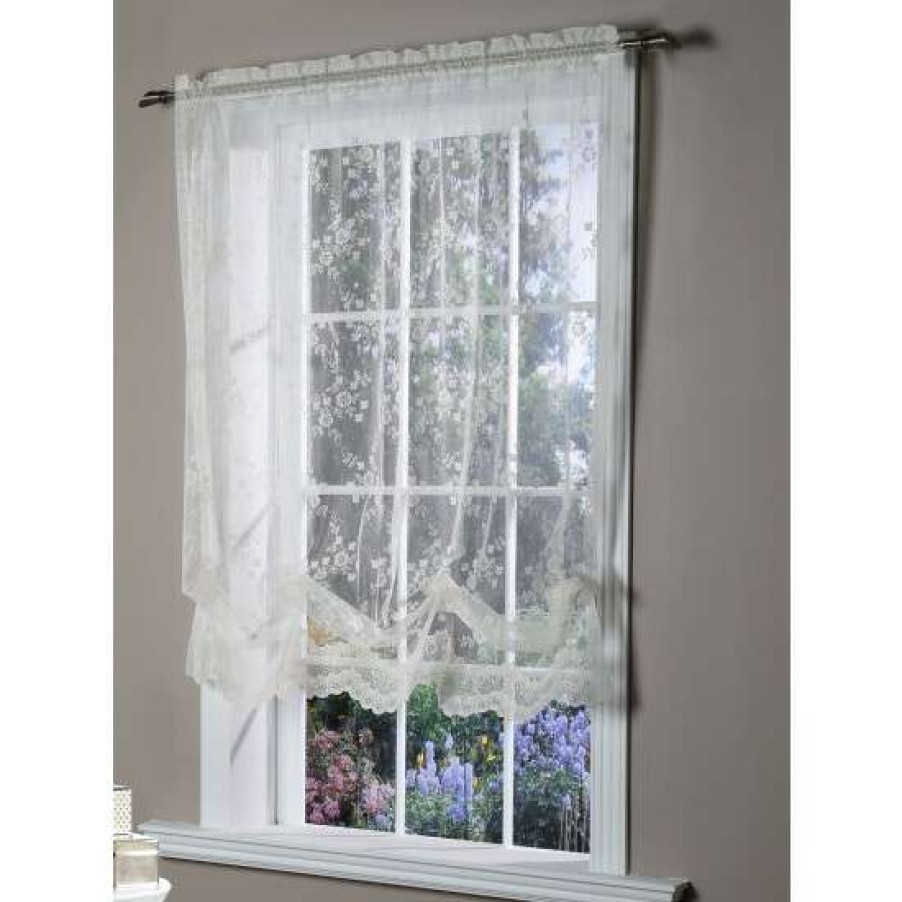 Valances * | Best Pirce Vermont Country Store Enchanted Gardens Lace Balloon Panel